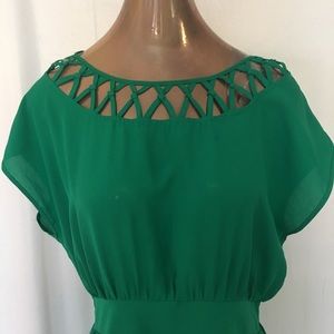 Super cute forever 21 green dress!